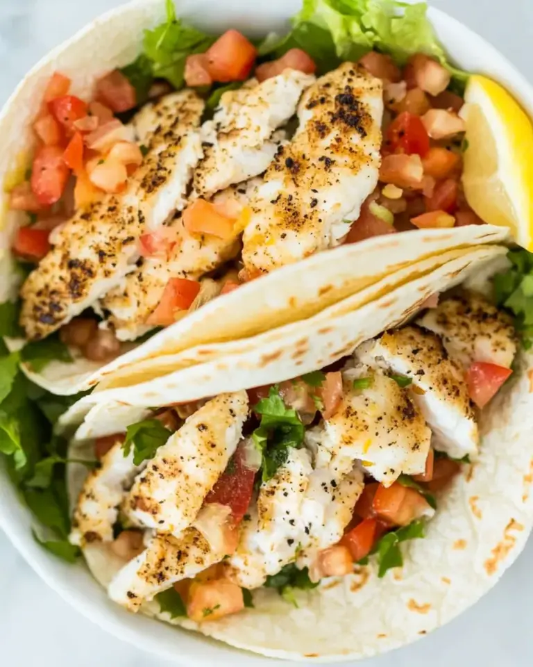 Easy 10 Minute Lemon Butter Grouper Fish Tacos