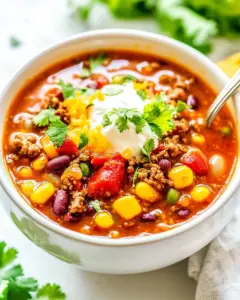 Easy 30 Minute Beef Taco Chili