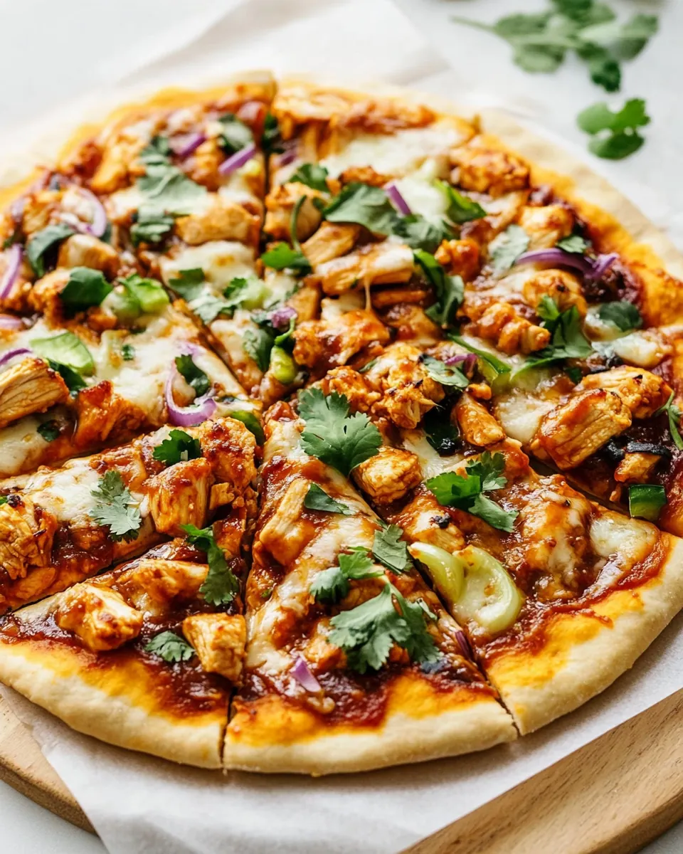 Easy BBQ Chicken Pizza