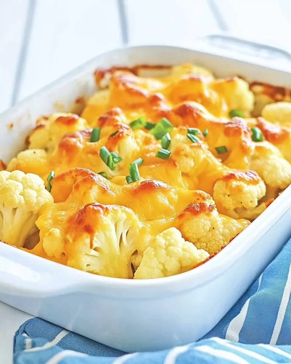 Easy Baked Cauliflower with Cheese Sauce