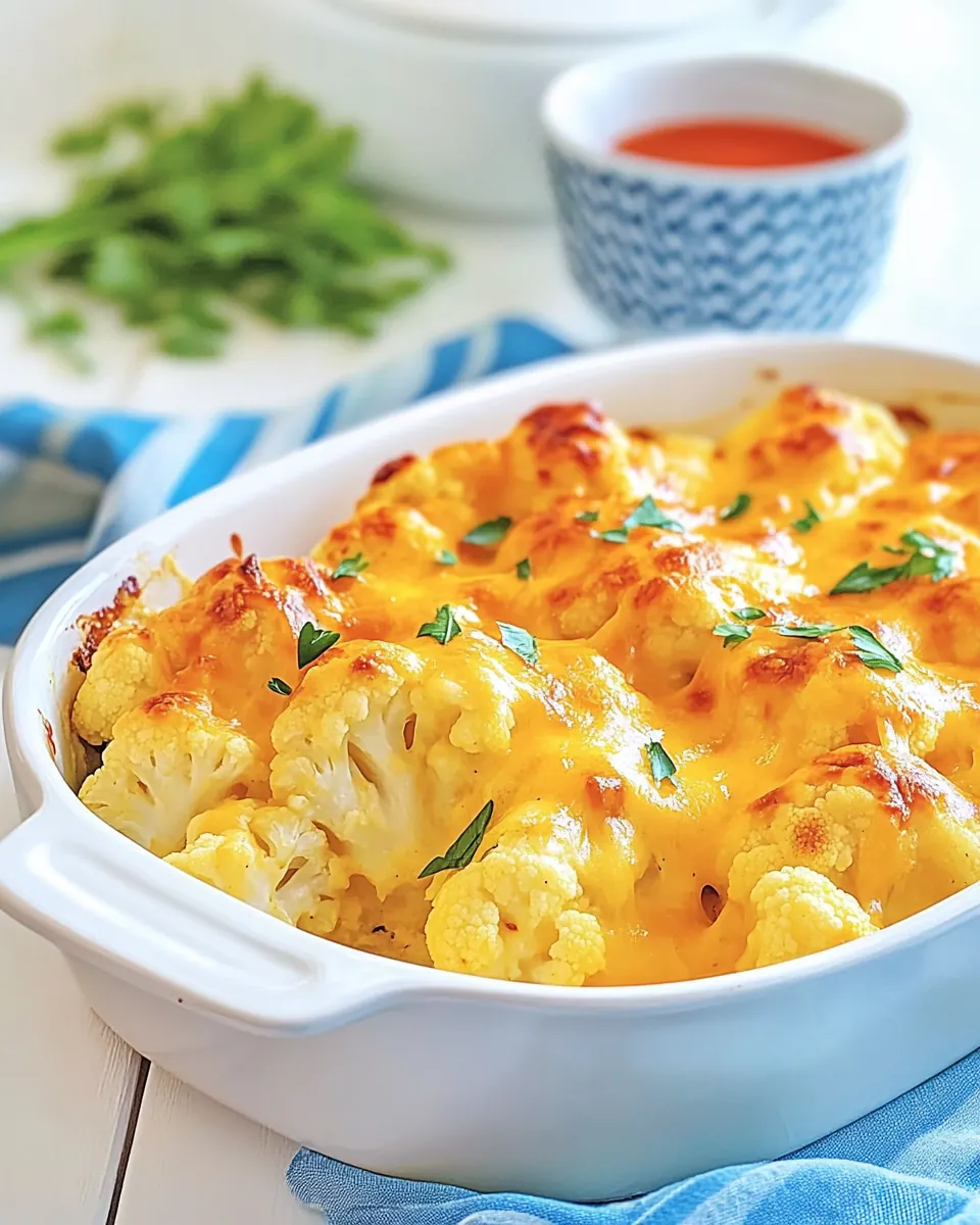 Easy Baked Cauliflower with Cheese Sauce