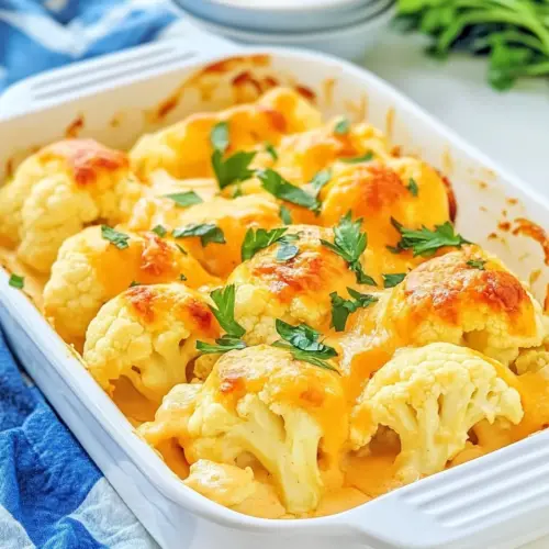 Easy Baked Cauliflower with Cheese Sauce