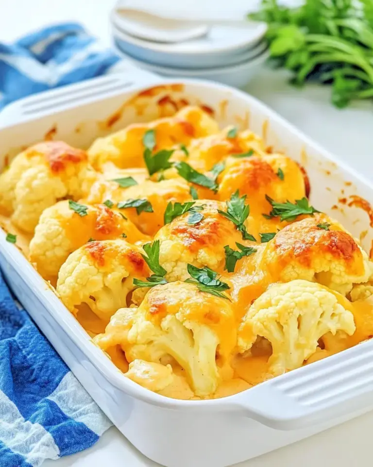Easy Baked Cauliflower with Cheese Sauce