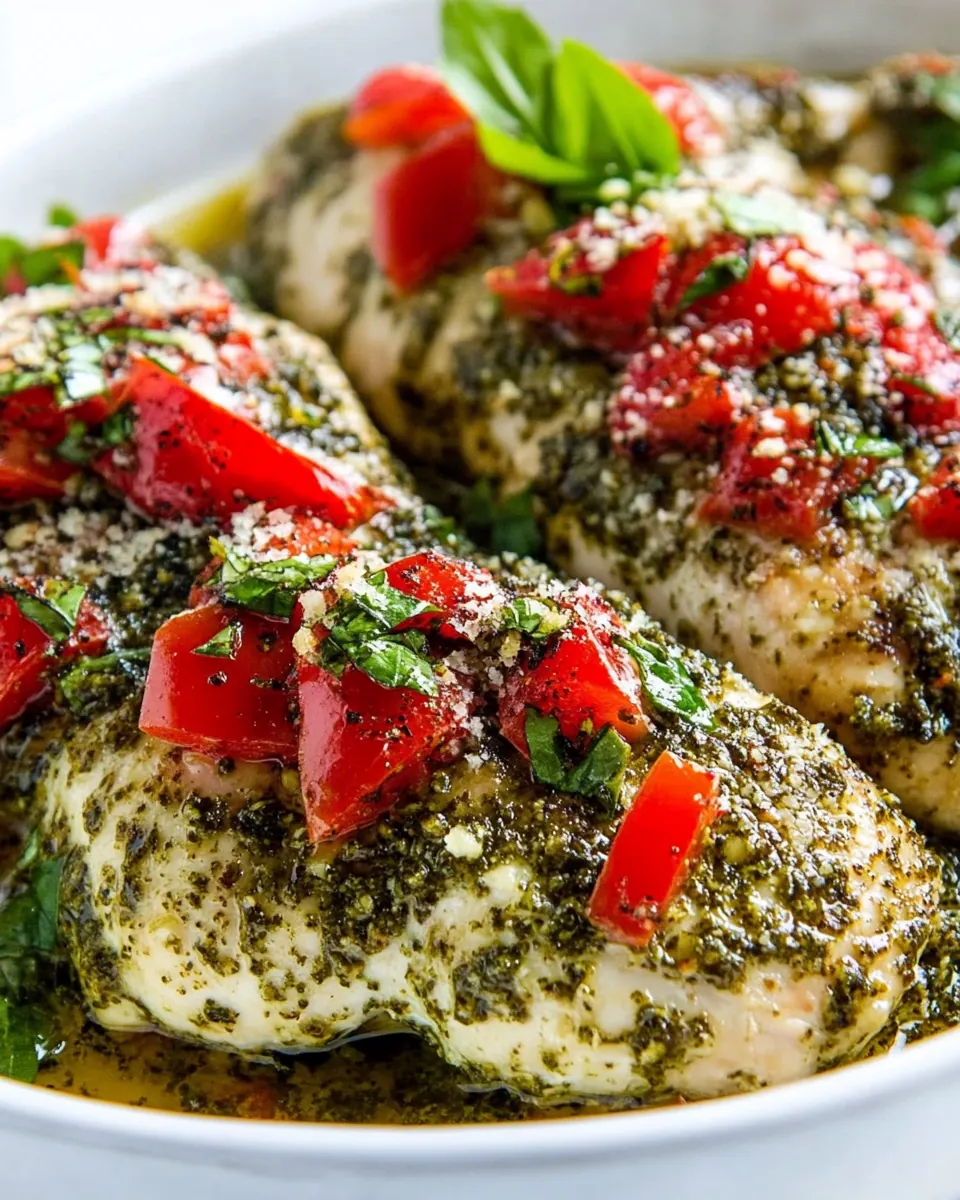 Easy Baked Pesto Chicken