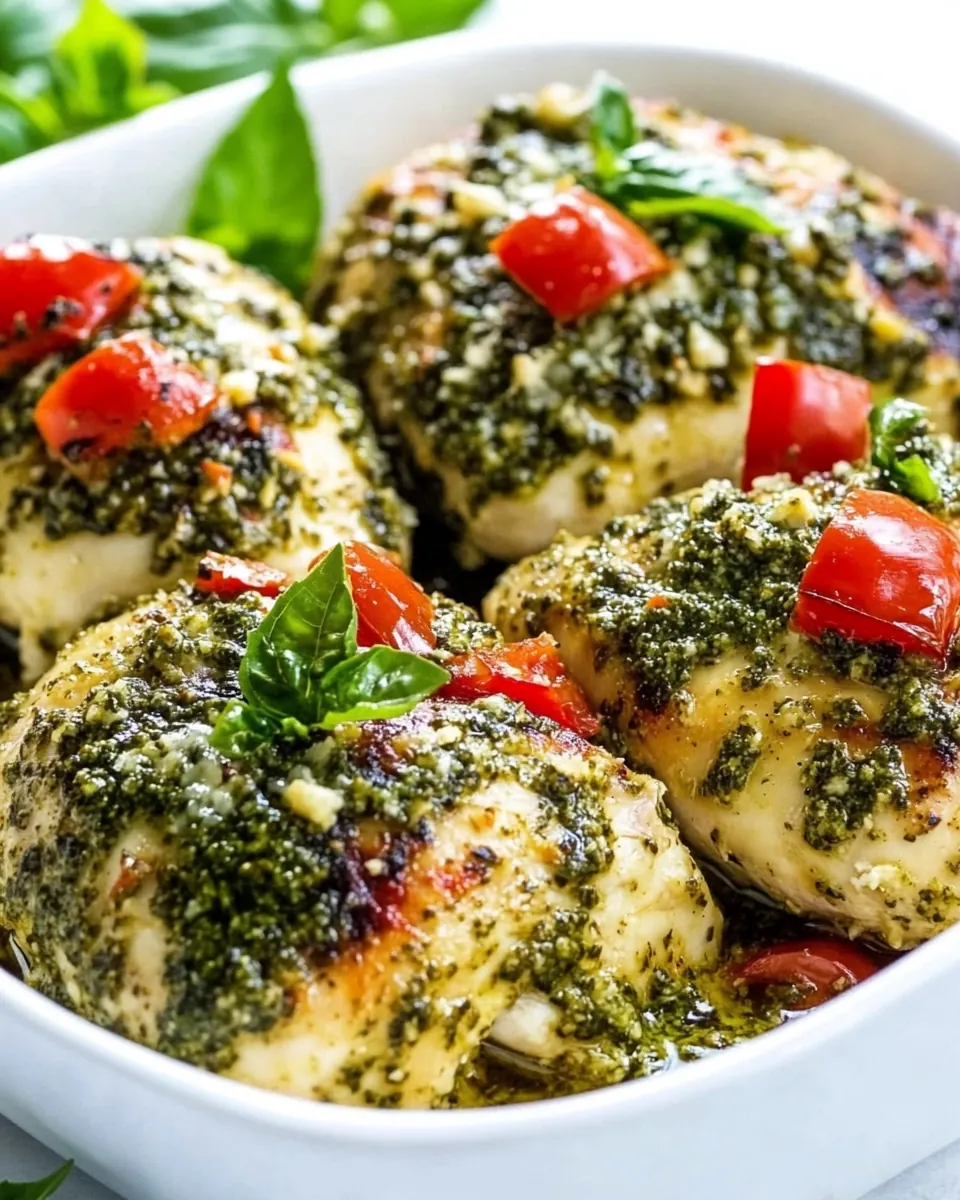 Easy Baked Pesto Chicken