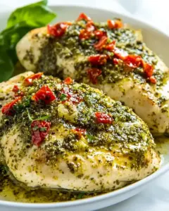 Easy Baked Pesto Chicken
