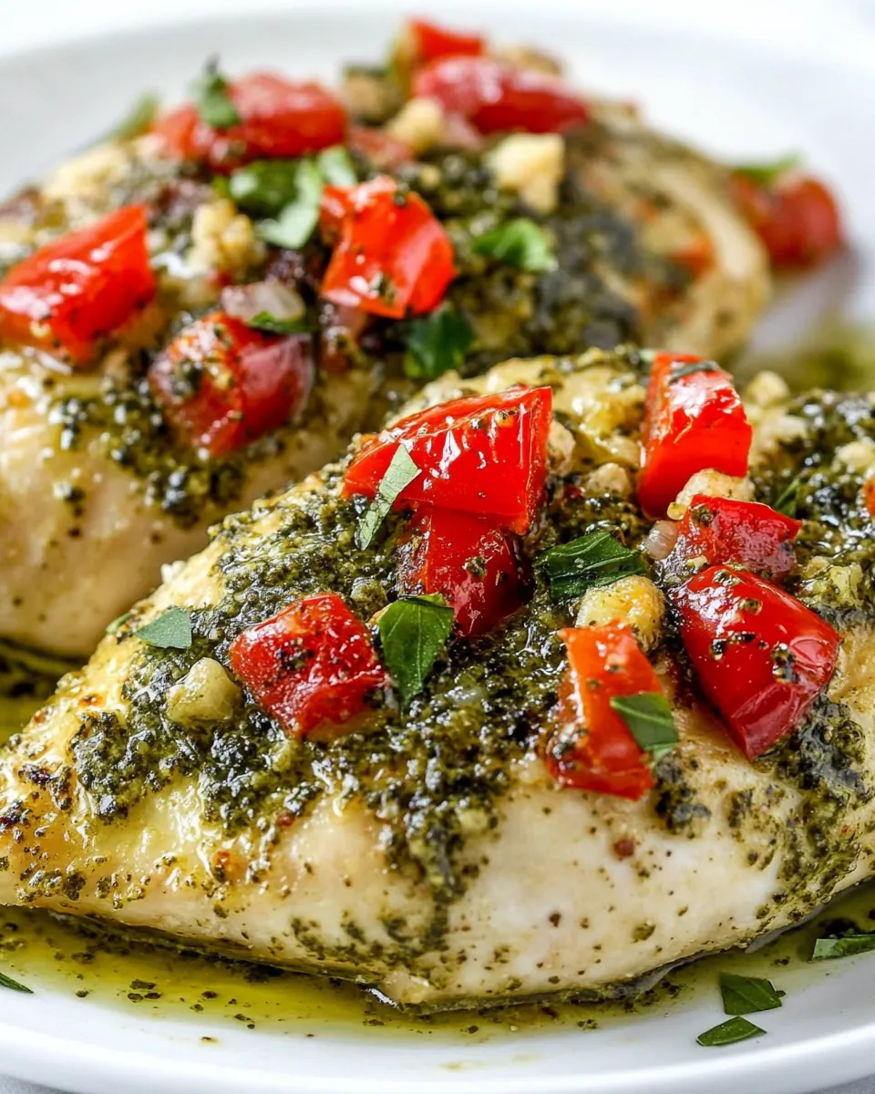 Easy Baked Pesto Chicken