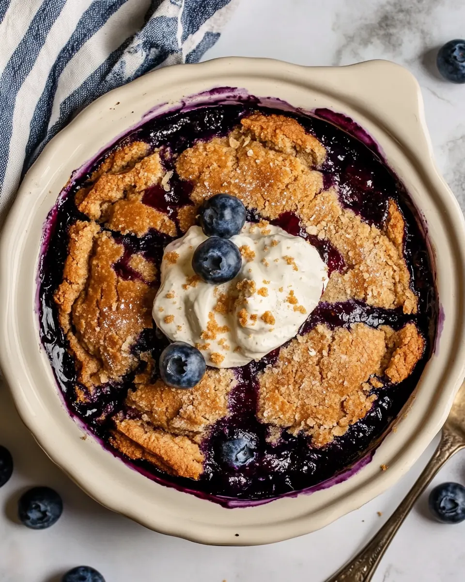 Easy Blueberry Ginger Cookie Cobbler