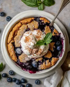 Easy Blueberry Ginger Cookie Cobbler