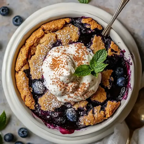 Easy Blueberry Ginger Cookie Cobbler