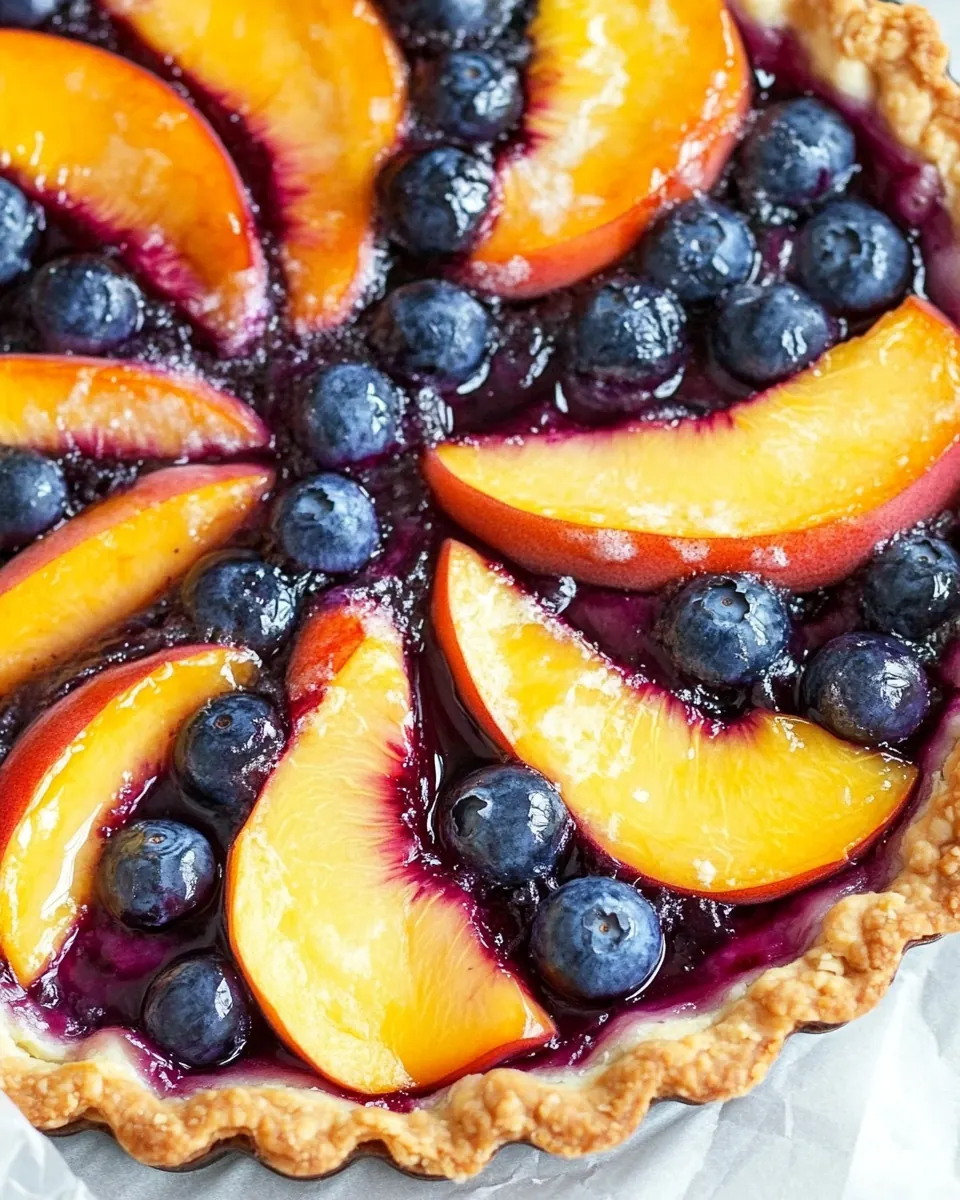 Easy Blueberry Peach Tart