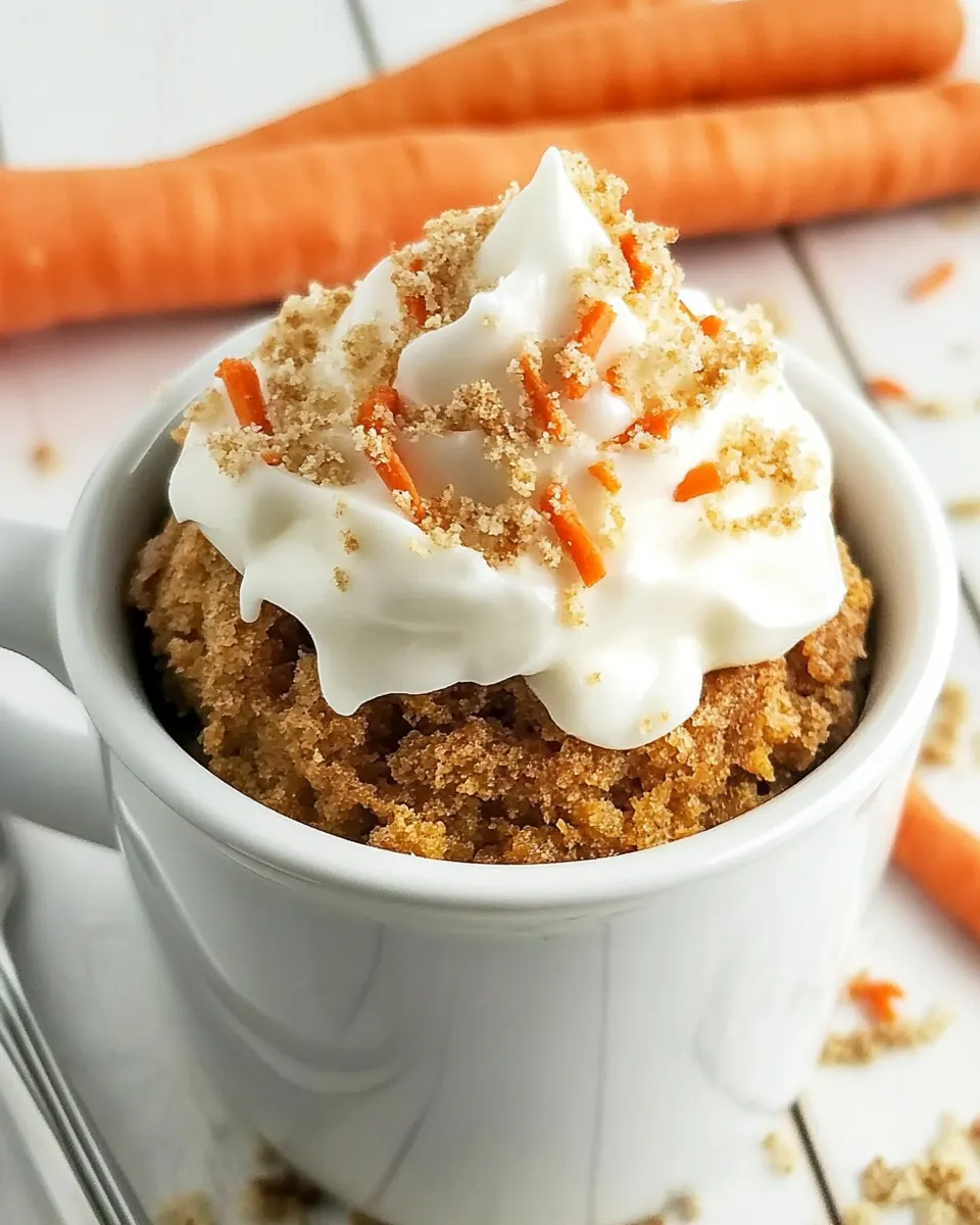 Easy Carrot Cake Mug Cake