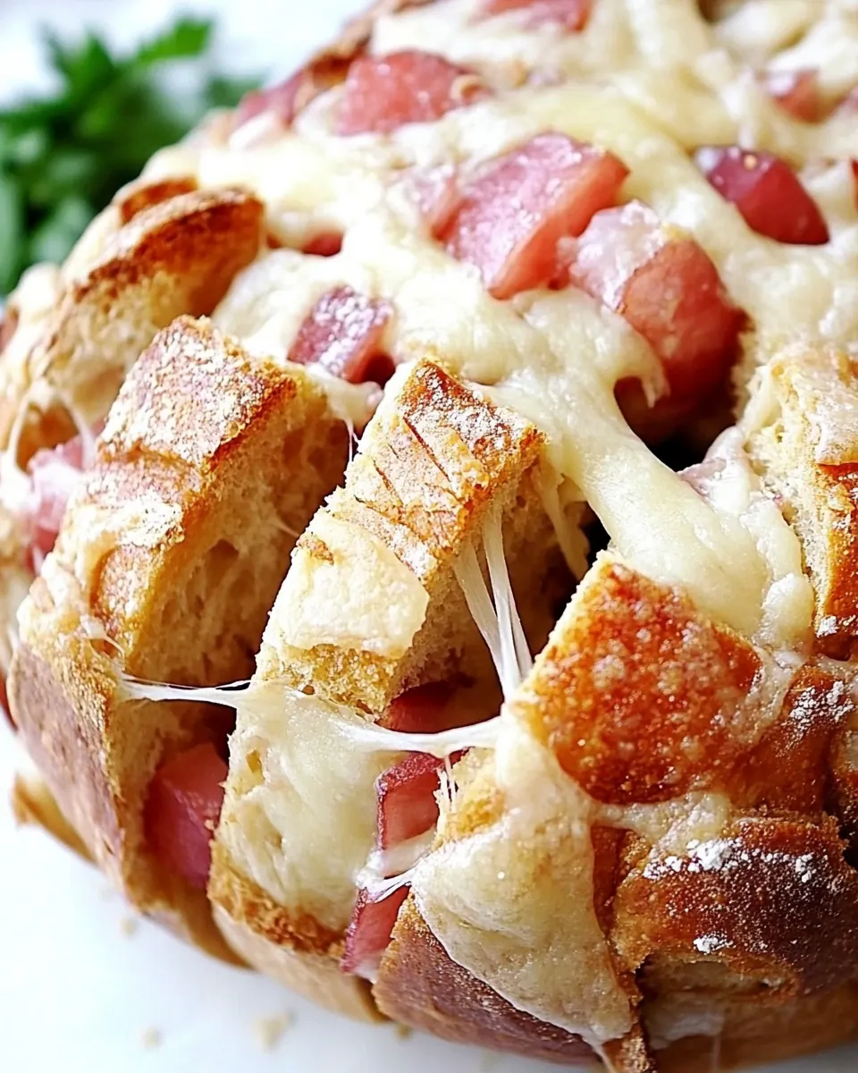 Easy Cheesy Reuben Pull Apart Bread