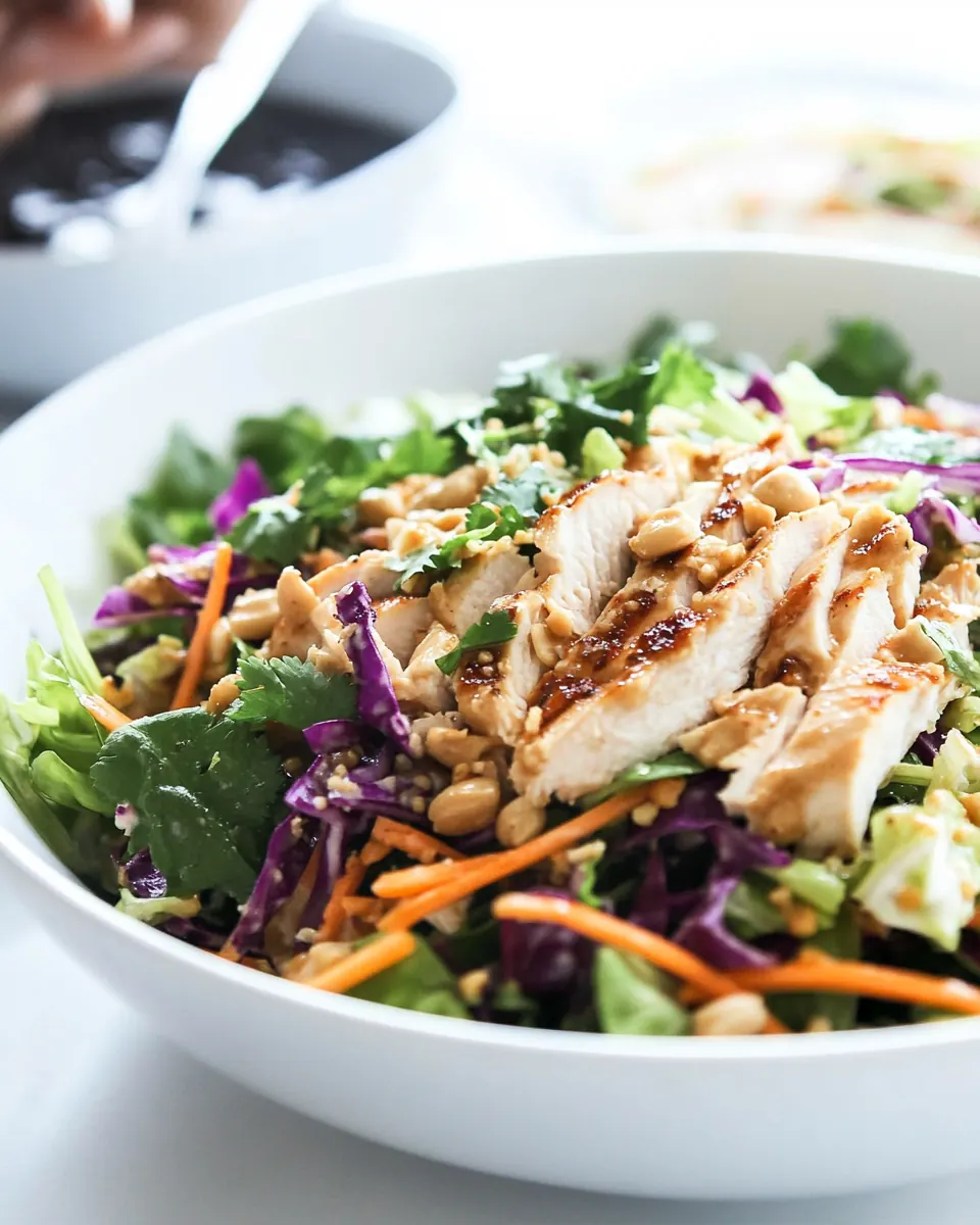 Easy Chicken Salad with Peanut Dressing
