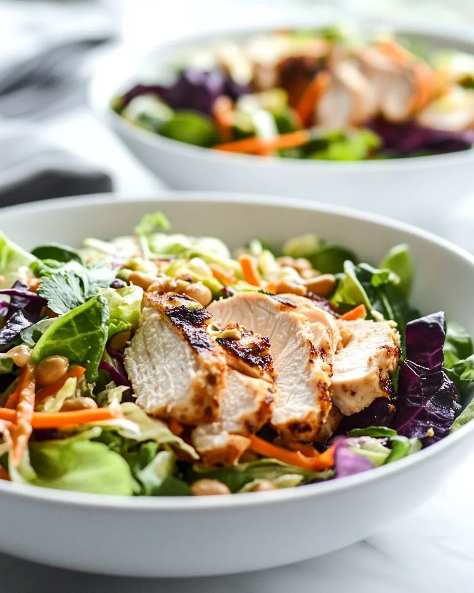 Easy Chicken Salad with Peanut Dressing