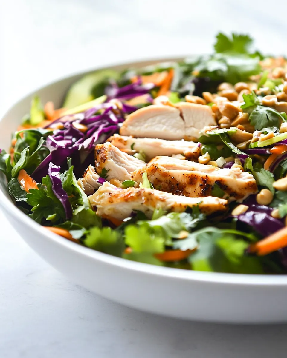 Easy Chicken Salad with Peanut Dressing