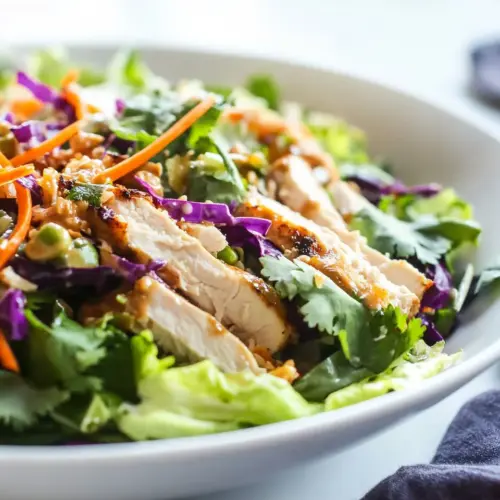 Easy Chicken Salad with Peanut Dressing