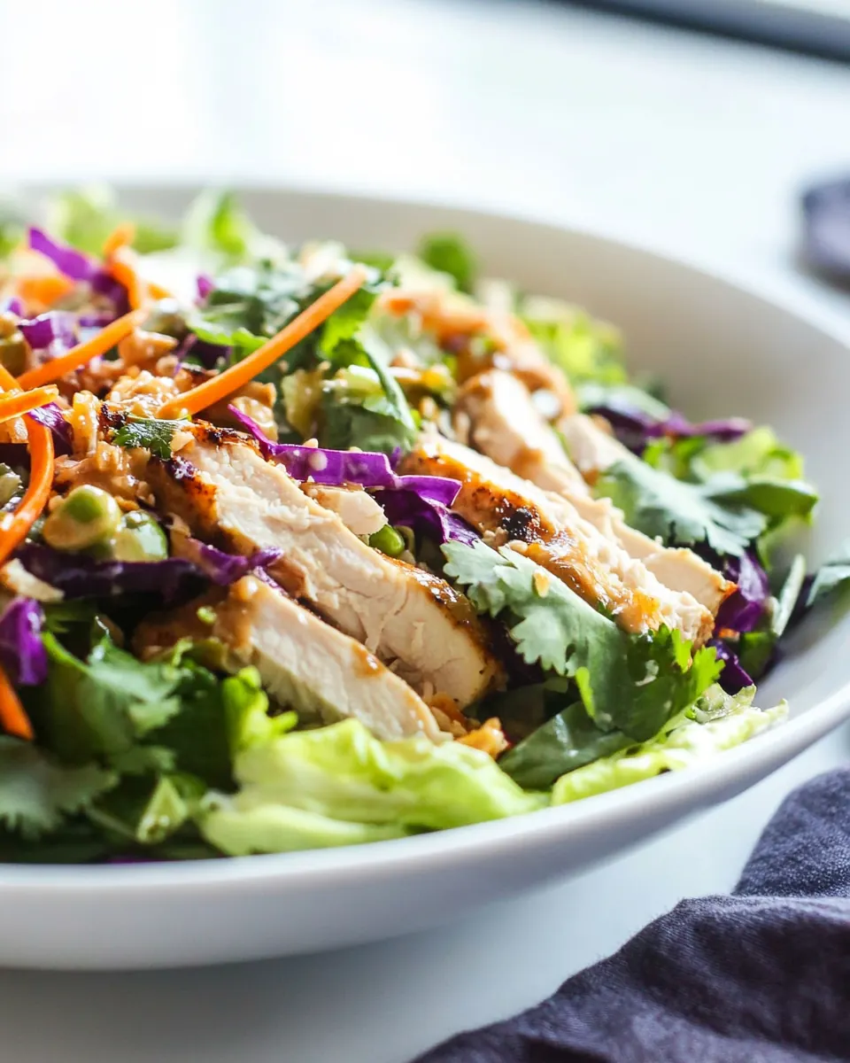 Easy Chicken Salad with Peanut Dressing