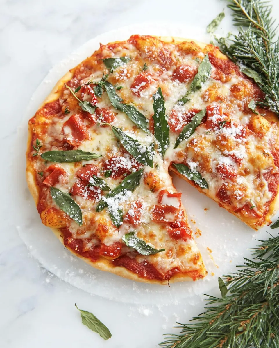 Easy Christmas Pizza