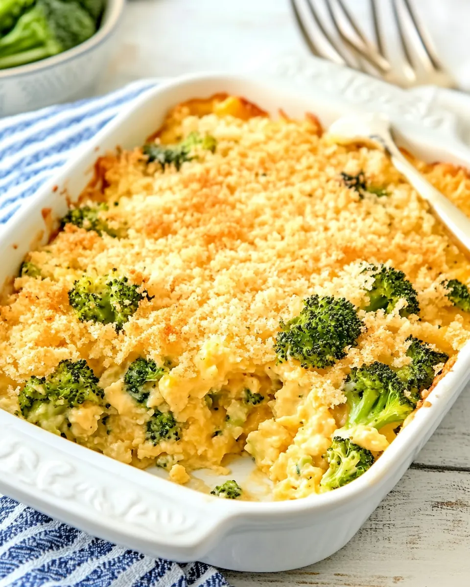 Easy Copycat Cracker Barrel Broccoli Cheese Casserole