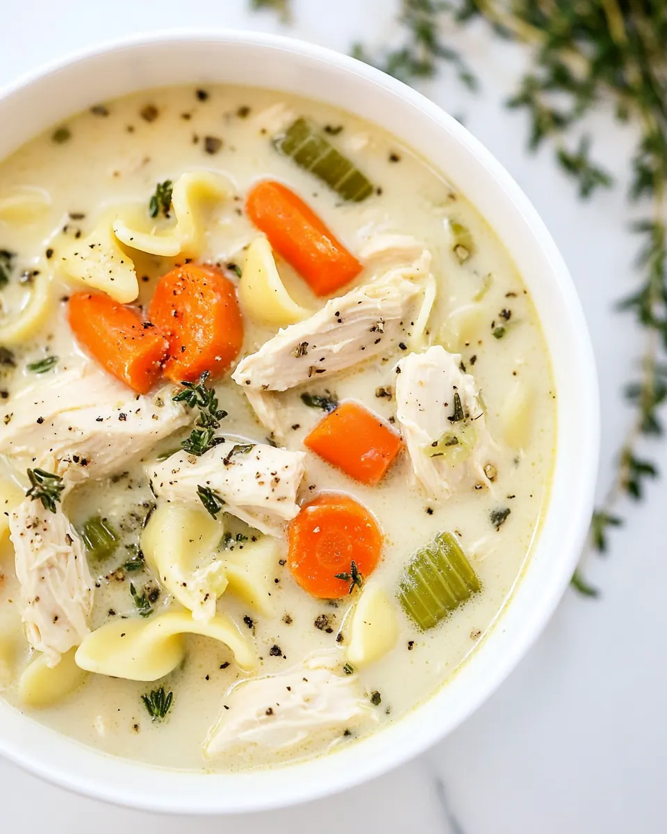 Easy Creamy Chicken Noodle Soup