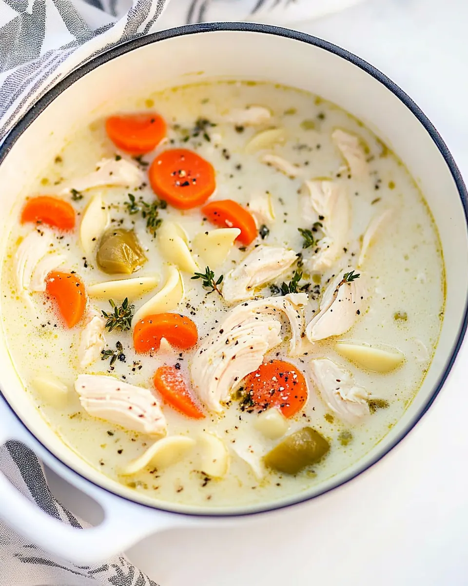 Easy Creamy Chicken Noodle Soup