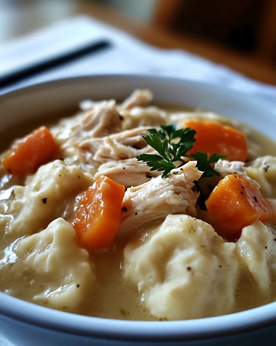 Easy Crockpot Chicken and Dumplings