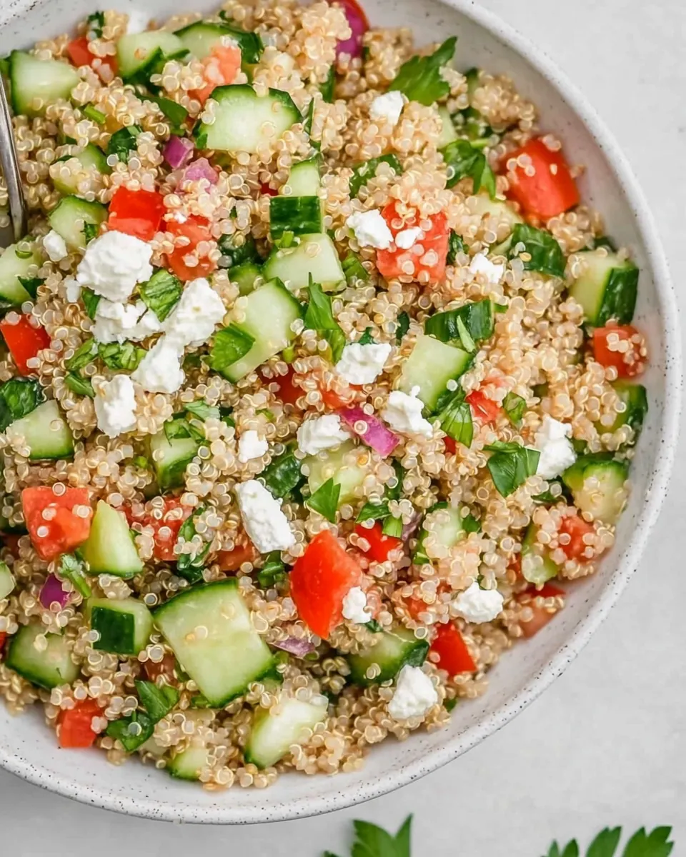 Easy Cucumber Quinoa Salad with Feta