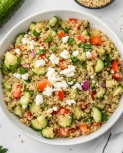 Easy Cucumber Quinoa Salad with Feta