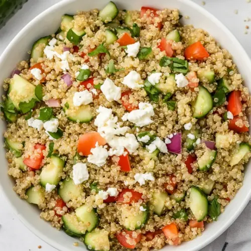 Easy Cucumber Quinoa Salad with Feta