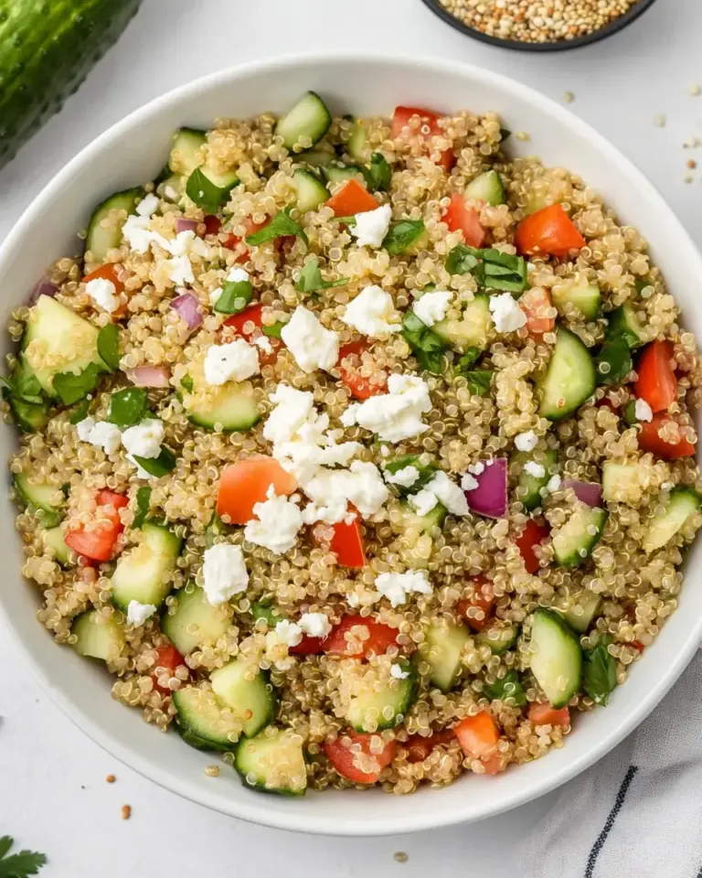 Easy Cucumber Quinoa Salad with Feta