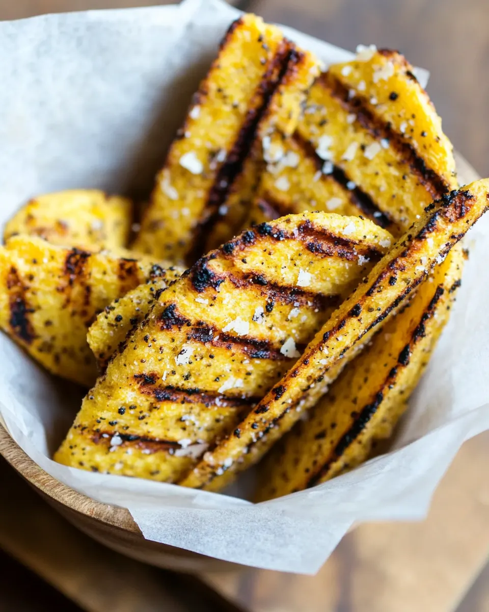 Easy Grilled Parmesan Polenta Chips