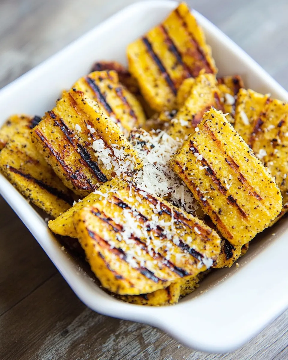 Easy Grilled Parmesan Polenta Chips