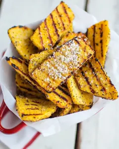 Easy Grilled Parmesan Polenta Chips