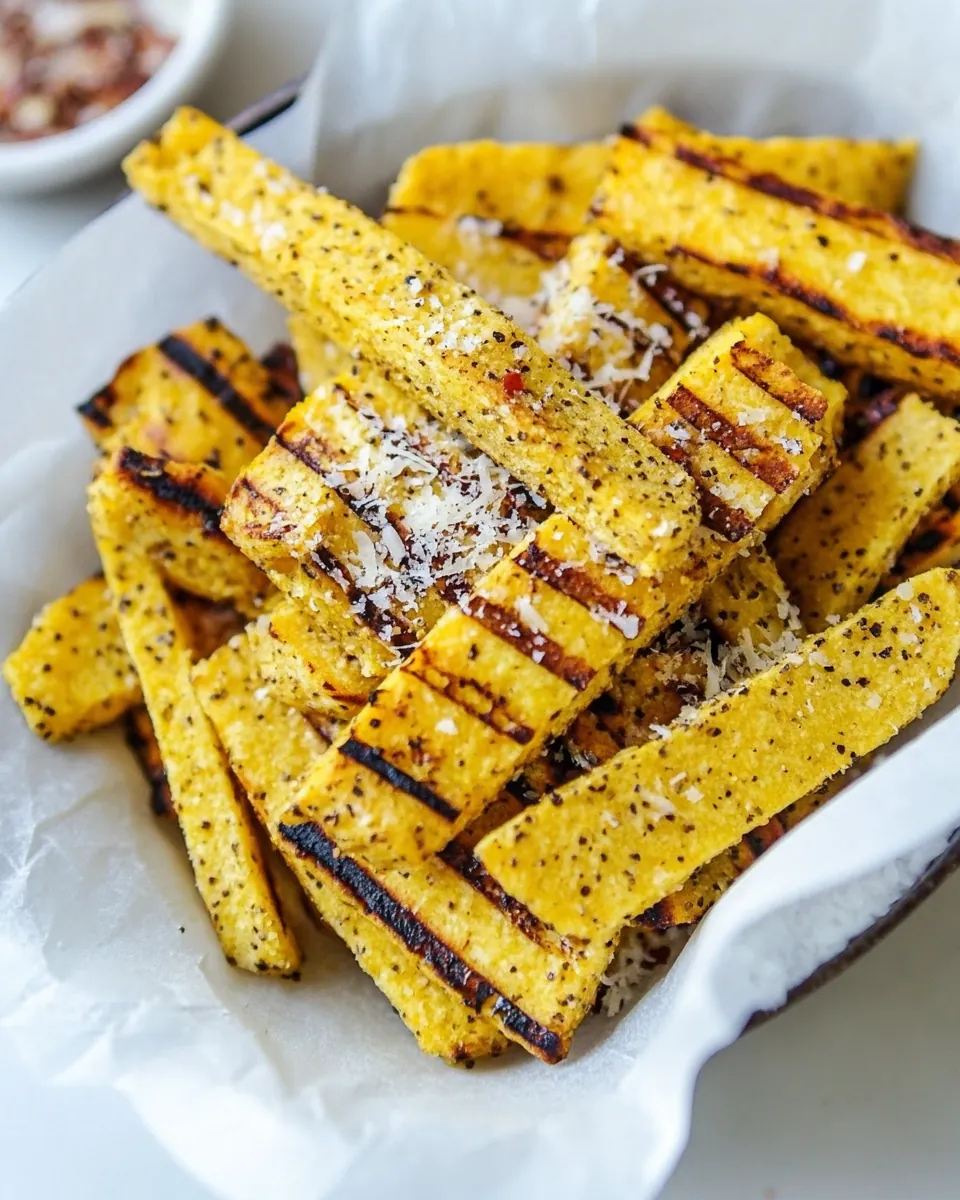 Easy Grilled Parmesan Polenta Chips