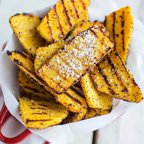Easy Grilled Parmesan Polenta Chips