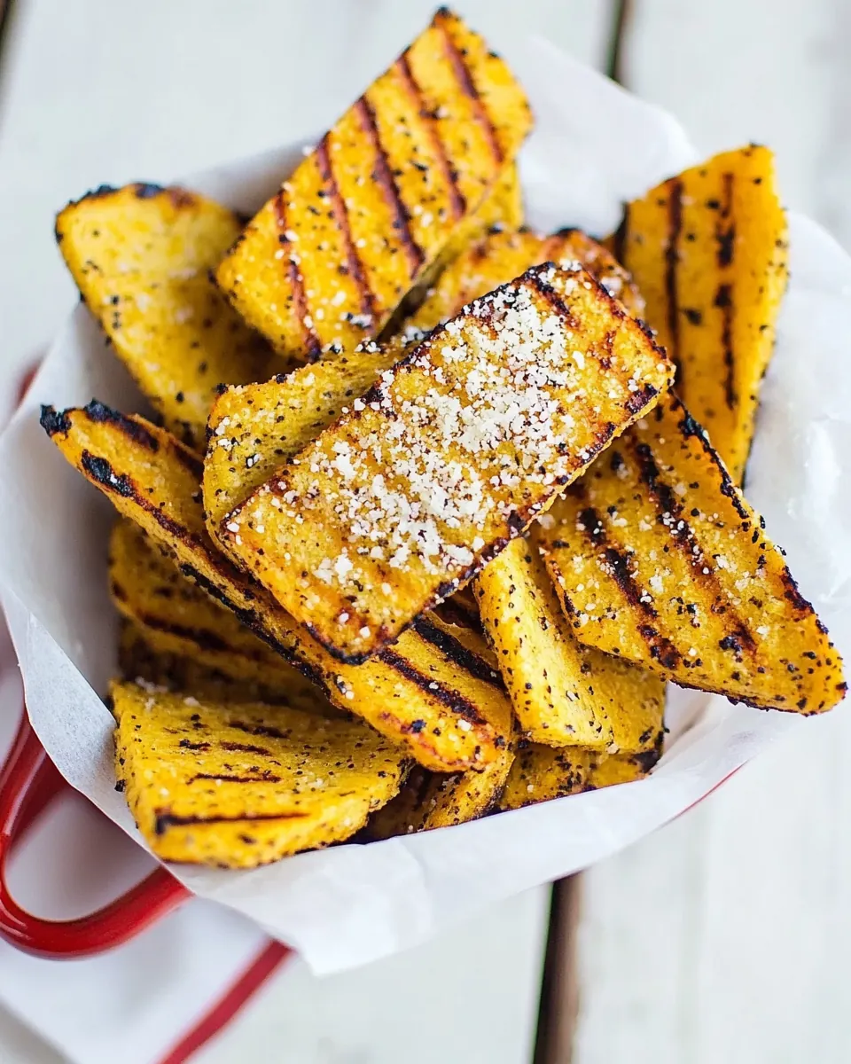 Easy Grilled Parmesan Polenta Chips
