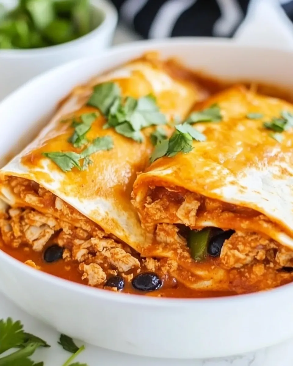 Easy Ground Turkey Enchiladas