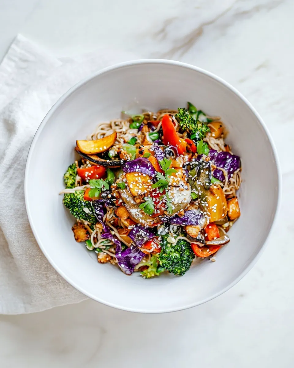 Easy Healthy Vegetarian Stir Fry With Cashew Cream Sauce