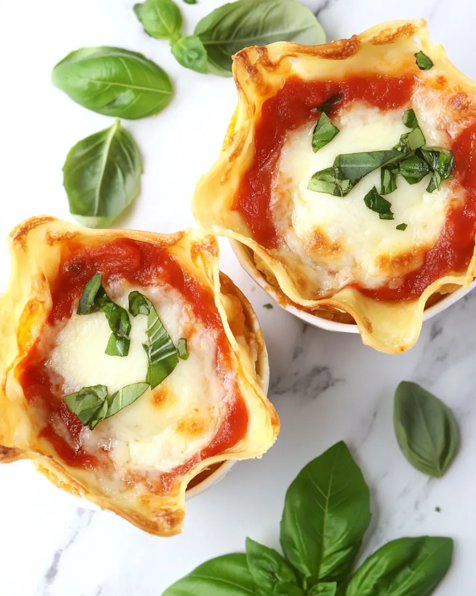 Easy Italian Lasagna Cups