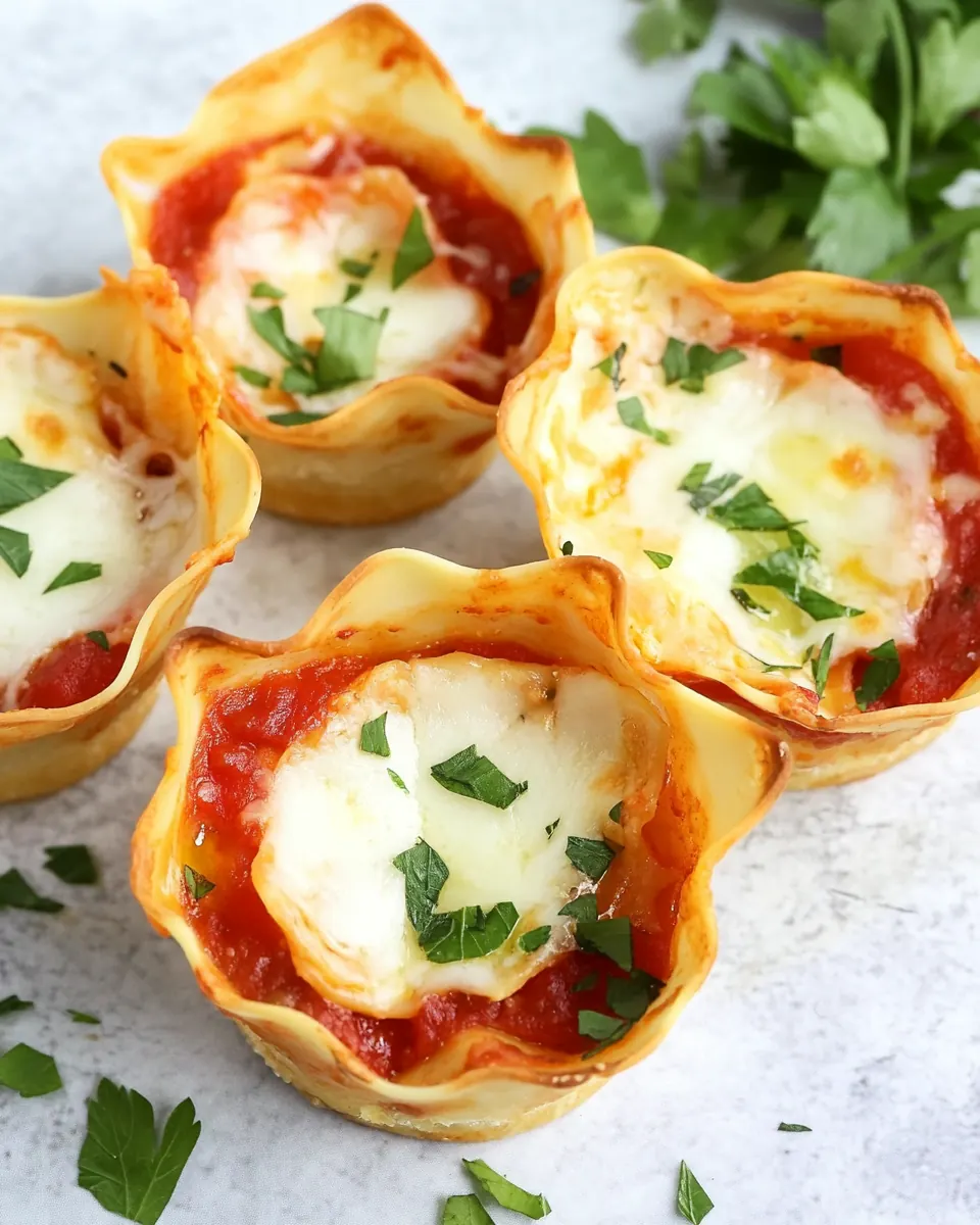 Easy Italian Lasagna Cups