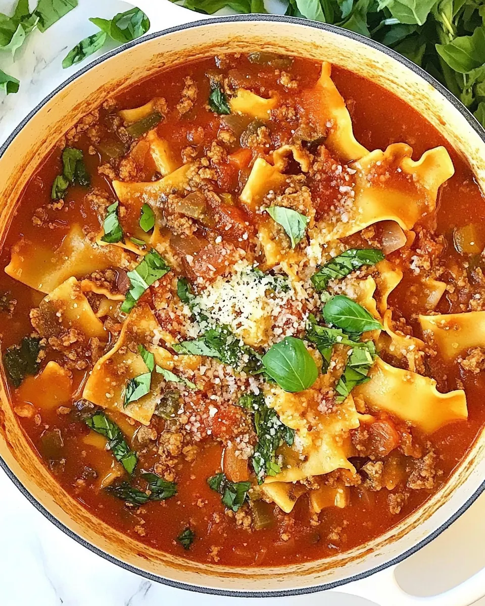 Easy Lasagna Soup