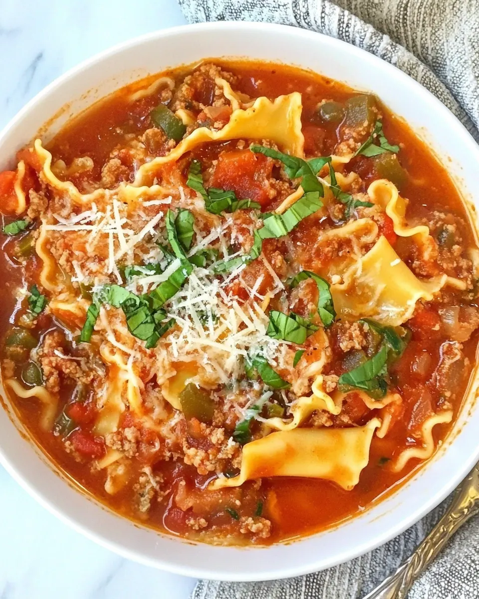 Easy Lasagna Soup