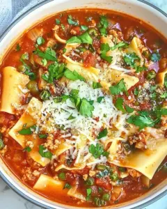 Easy Lasagna Soup