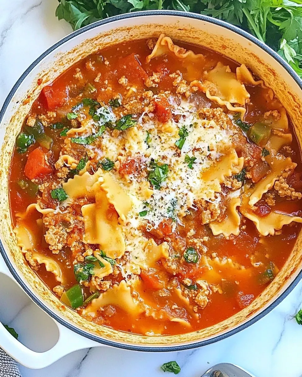 Easy Lasagna Soup
