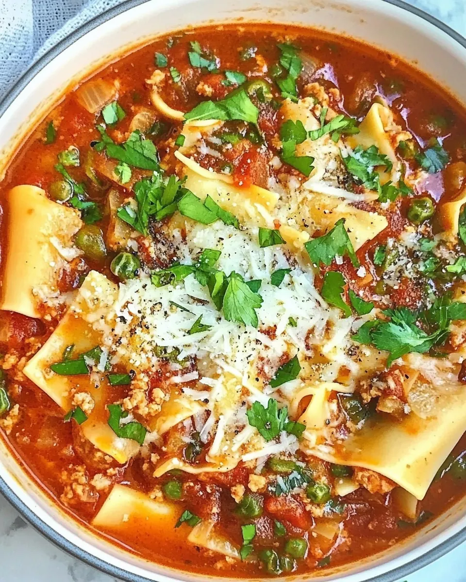 Easy Lasagna Soup