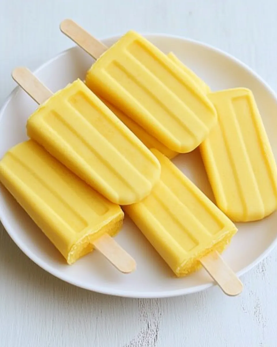 Easy Mango Popsicles