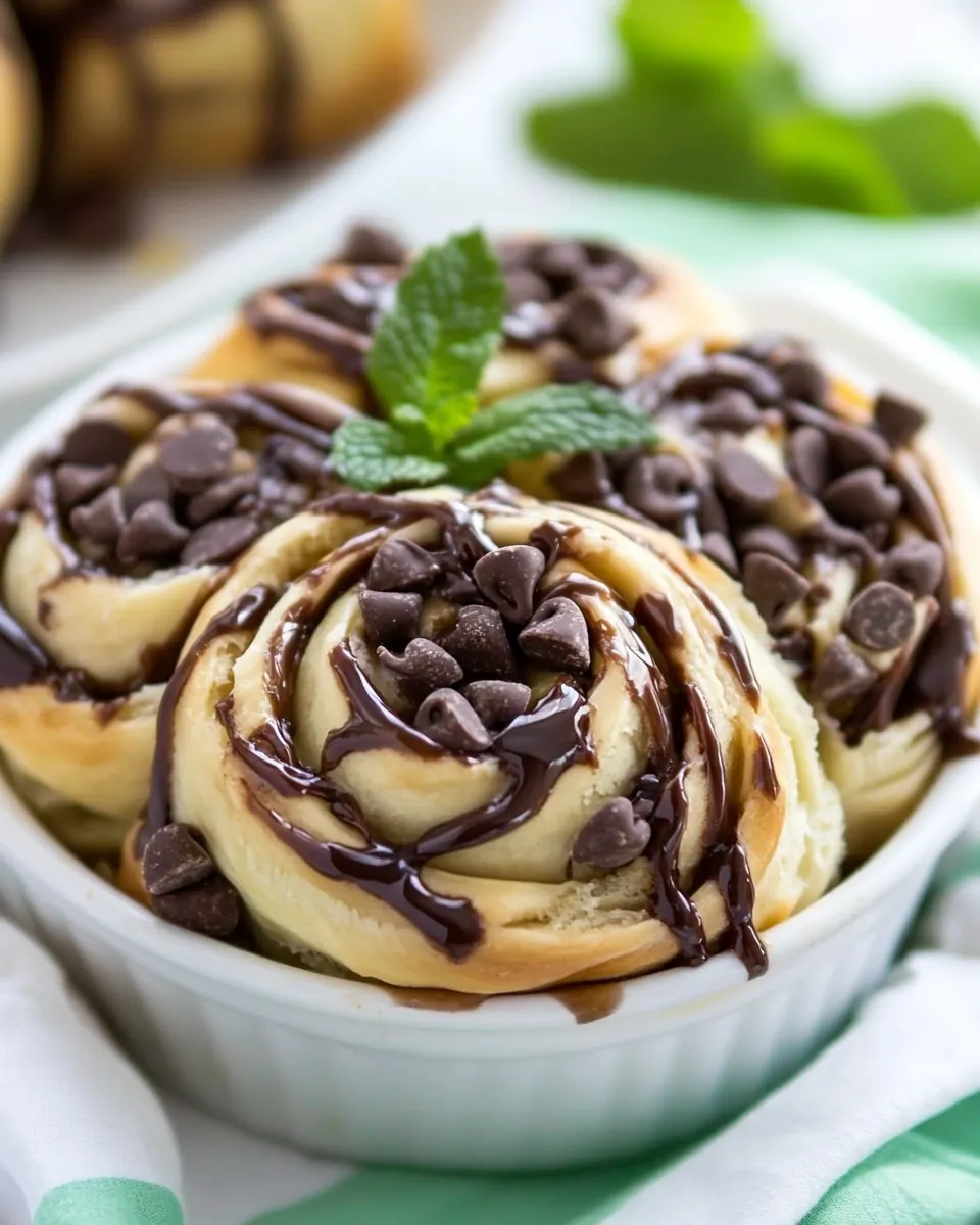Easy Mint Chip Sweet Rolls