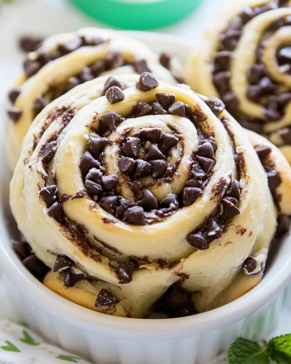 Easy Mint Chip Sweet Rolls