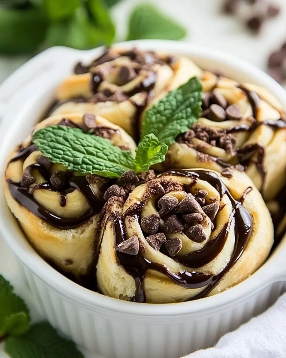 Easy Mint Chip Sweet Rolls